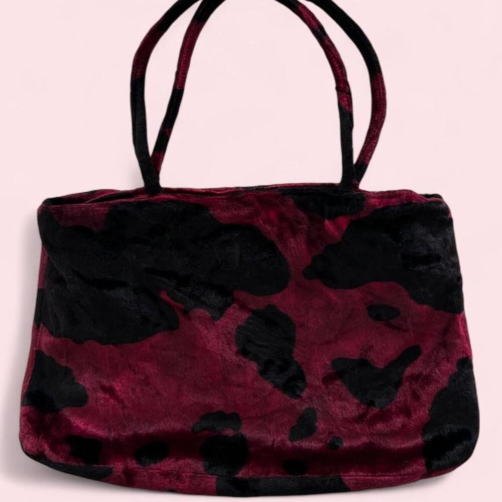 Vintage Deadstock 2001 Betsey Johnson Plush Velveteen Tote Bag